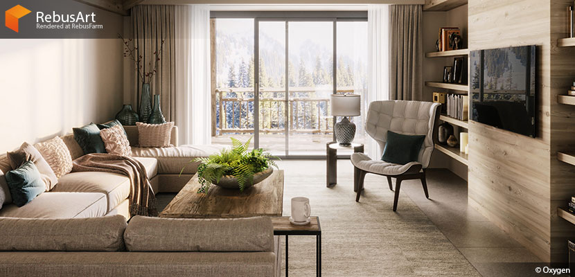 Oxygen, 'L'Ecrin Blanc' 3D Rendering