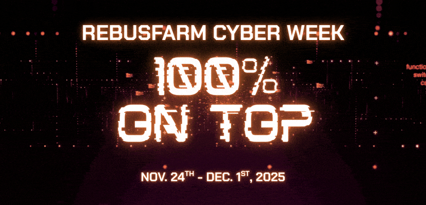RebusFarm Cyber Week Deal 2025 - Get 100% on Top