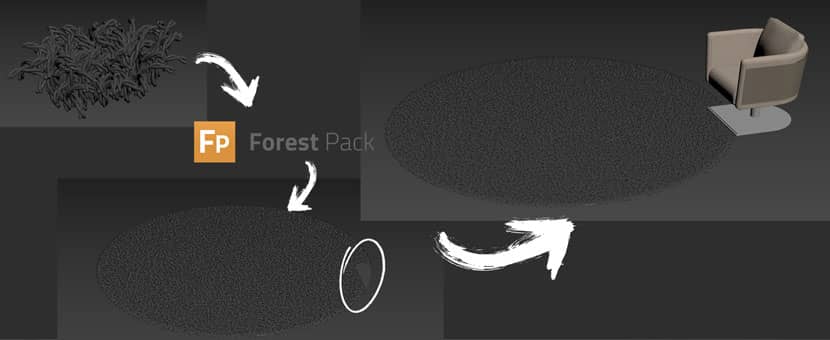 RebusFarm Making-of with Alberto Maciel Creating rug fur with ForestPack