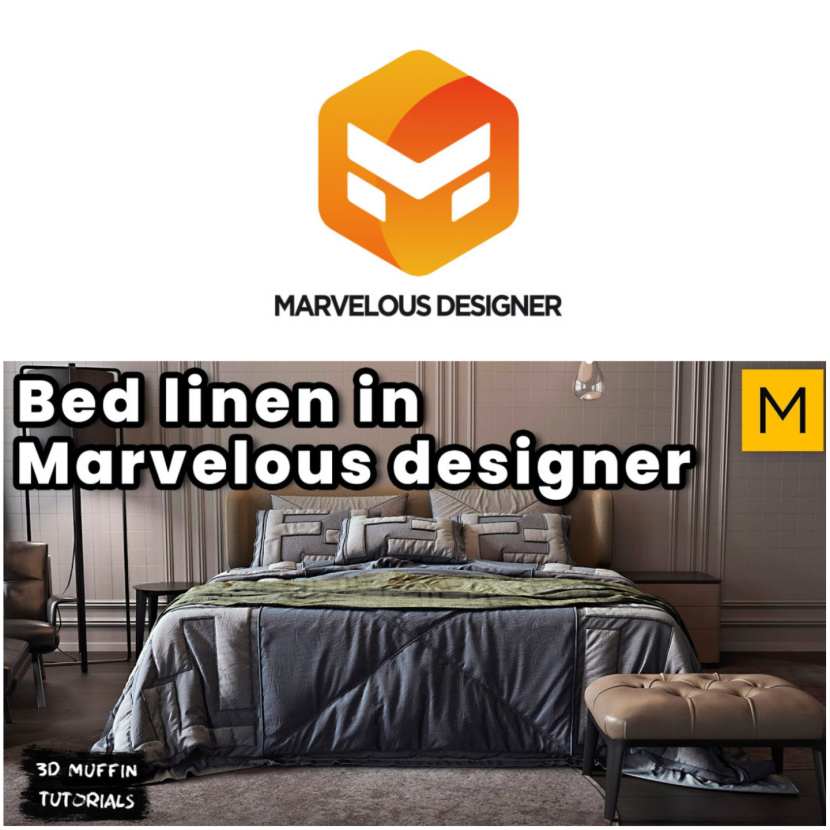 3D Muffin - Bed linen (Marvelous Designer modeling tutorial) 3D Muffin - Bed linen (Marvelous Designer modeling tutorial)