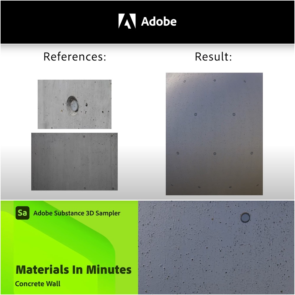 Adobe - Concrete Wall Material with Substance 3D Sampler Adobe - Concrete Wall Material with Substance 3D Sampler