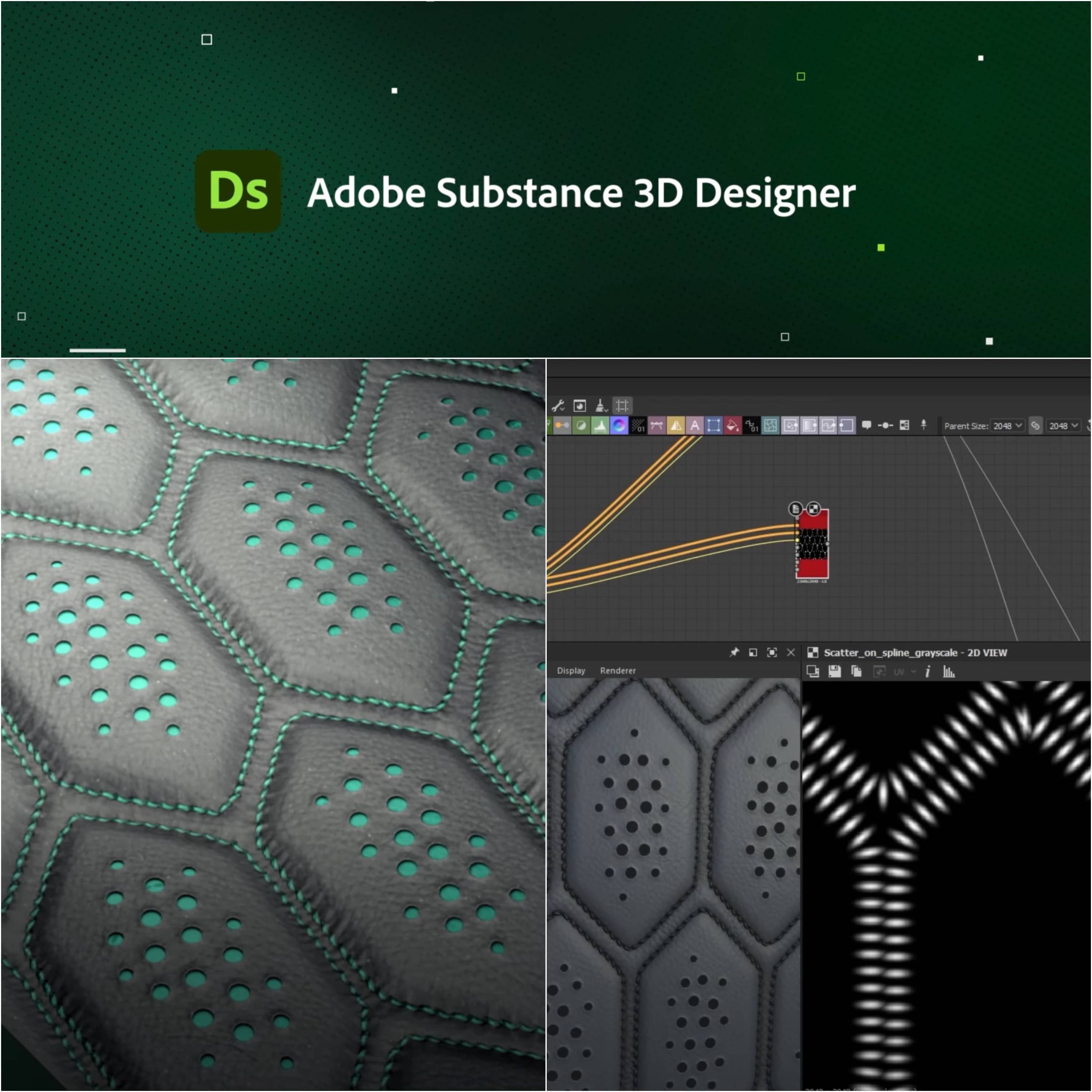 Adobe Substance 3D - Custom stitching with Path and Spline nodes Adobe Substance 3D - Custom stitching with Path and Spline nodes