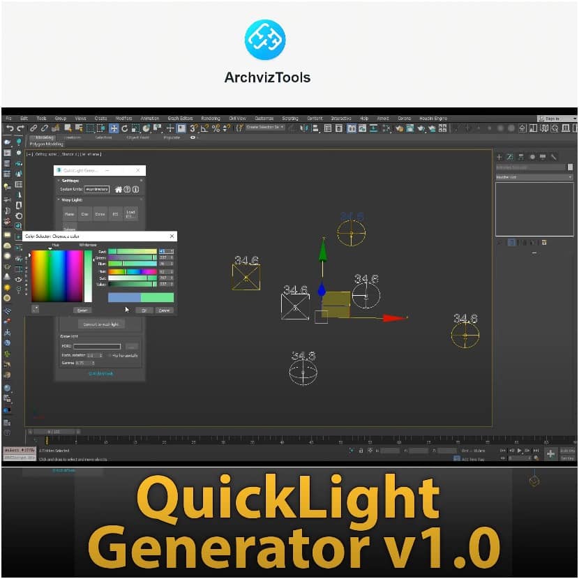 ArchvizTools - Quick Light Generator V1.0 for 3DS Max ArchvizTools - Quick Light Generator V1.0 for 3DS Max