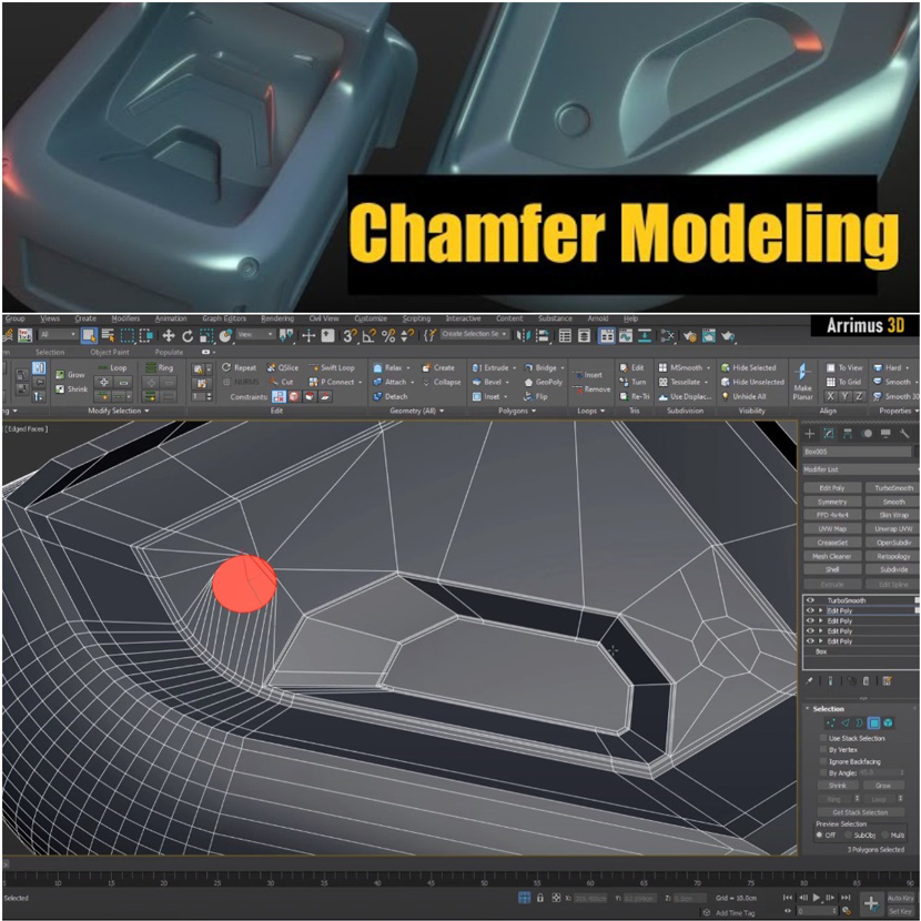 Arrimus 3D - 3DS Max chamfer design tutorial Arrimus 3D - 3DS Max chamfer design tutorial