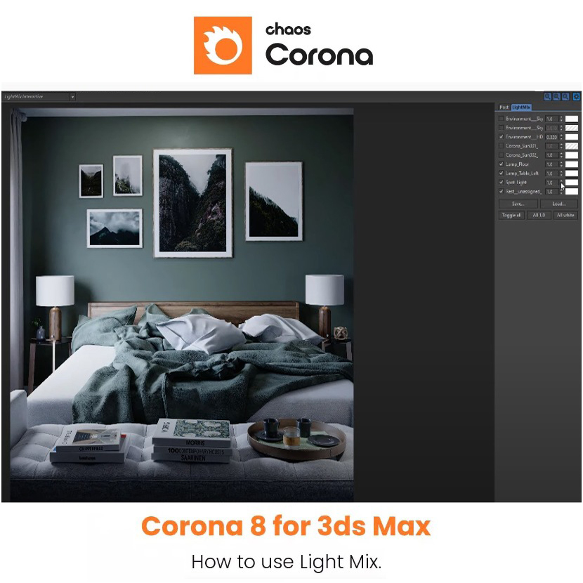 Chaos Corona - How to use Light Mix with Corona 8 for 3DS Max Chaos Corona - How to use Light Mix with Corona 8 for 3DS Max