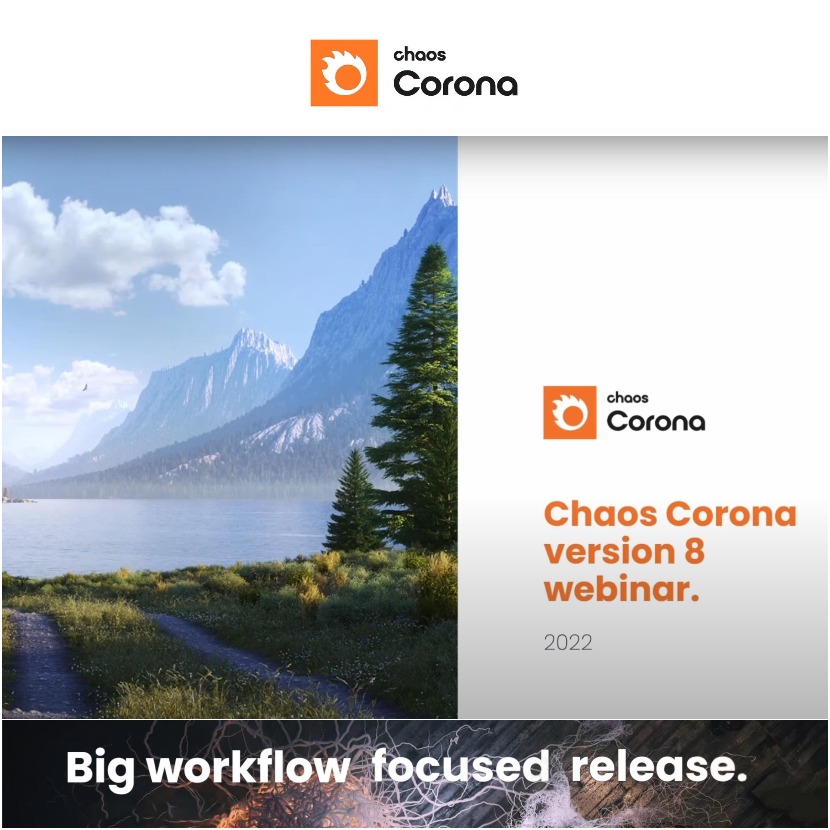 Chaos Corona - New features coming with Corona 8 - Live webinar Chaos Corona - New features coming with Corona 8 - Live webinar
