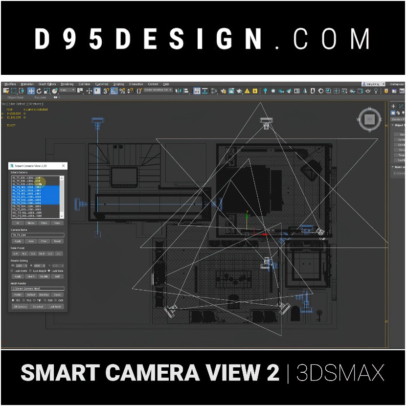 D95 Design – Smart Camera View 2.42 Maxscript D95 Design – Smart Camera View 2.42 Maxscript