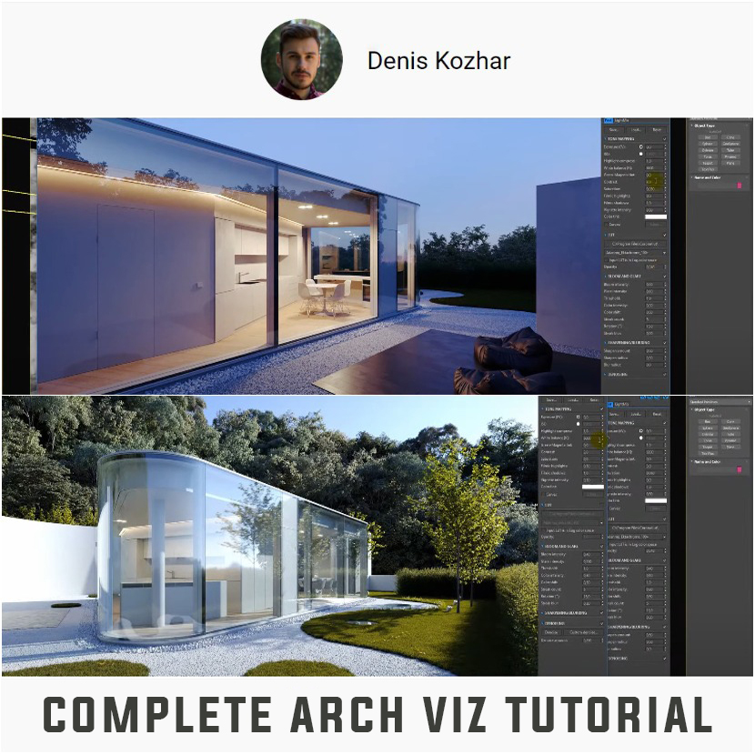 RenderRam - Denis Kozhar - Complete ArchViz exterior tutorial in 3DS Max & Corona Renderer Denis Kozhar - Complete ArchViz exterior tutorial in 3DS Max & Corona Renderer