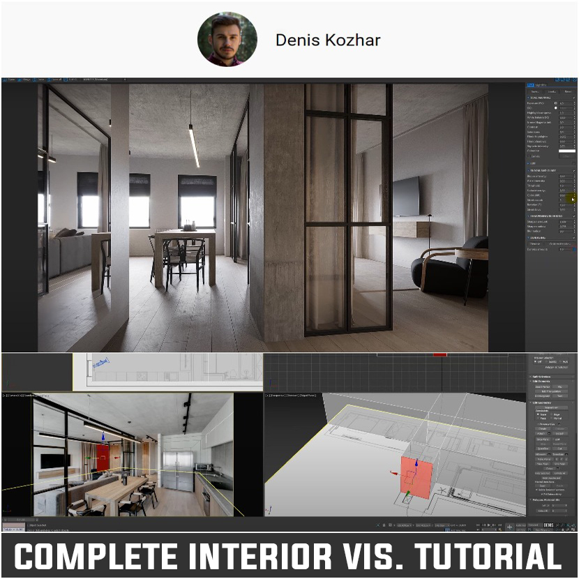 Denis Kozhar - Interior house visualization in 3DS Max & Corona Renderer Denis Kozhar - Interior house visualization in 3DS Max & Corona Renderer