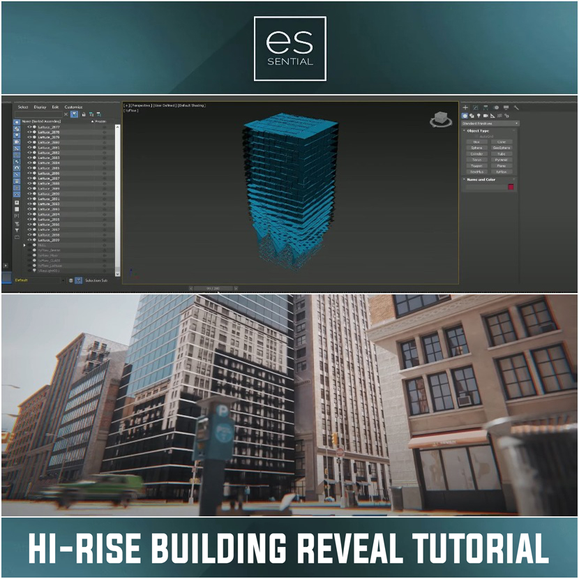 Edstudios - Revealing buildings using Tyflow, 3DS Max and Omniverse Edstudios - Revealing buildings using Tyflow, 3DS Max and Omniverse