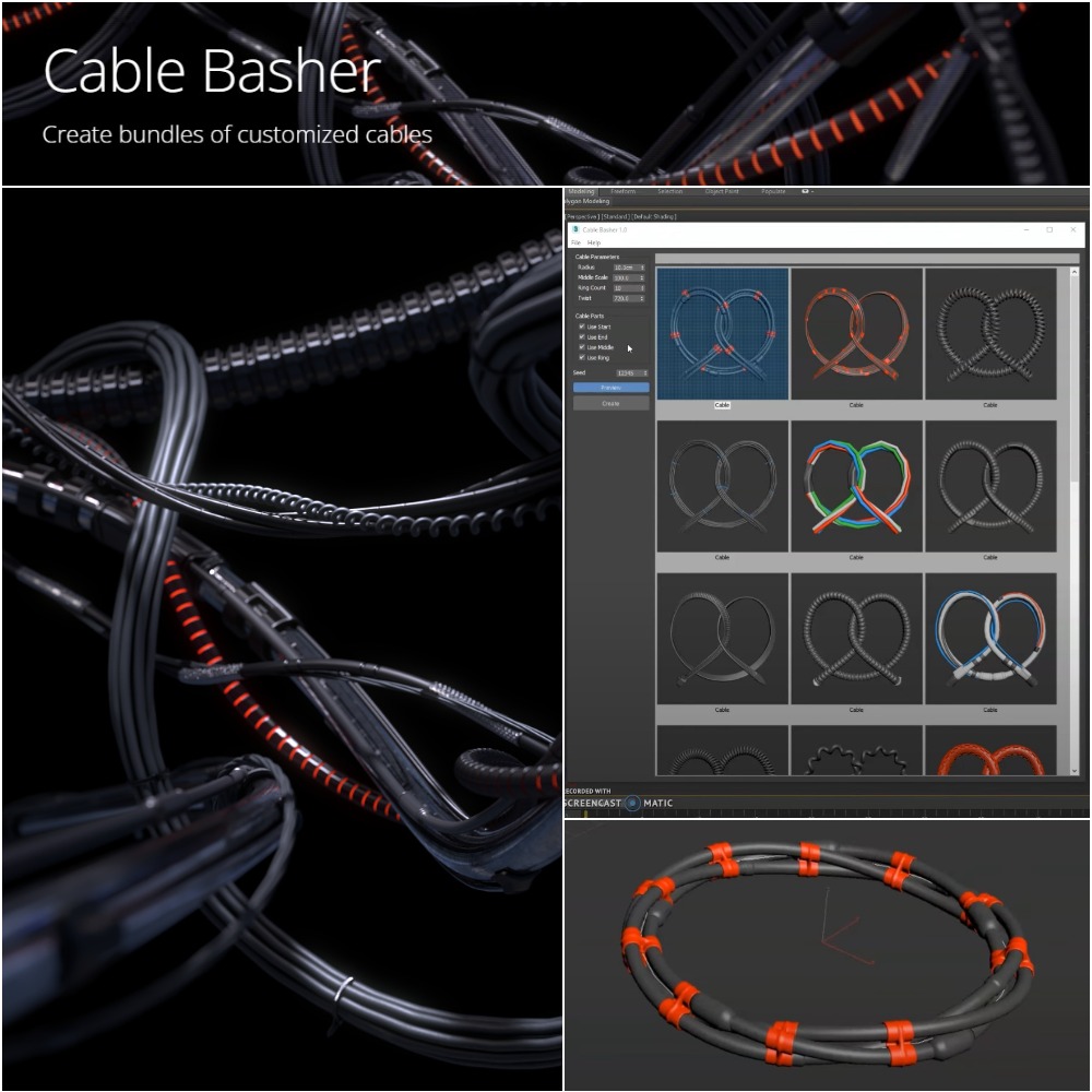 Joker Martini - Cable Basher - 3DS Max Script Joker Martini - Cable Basher - 3DS Max Script