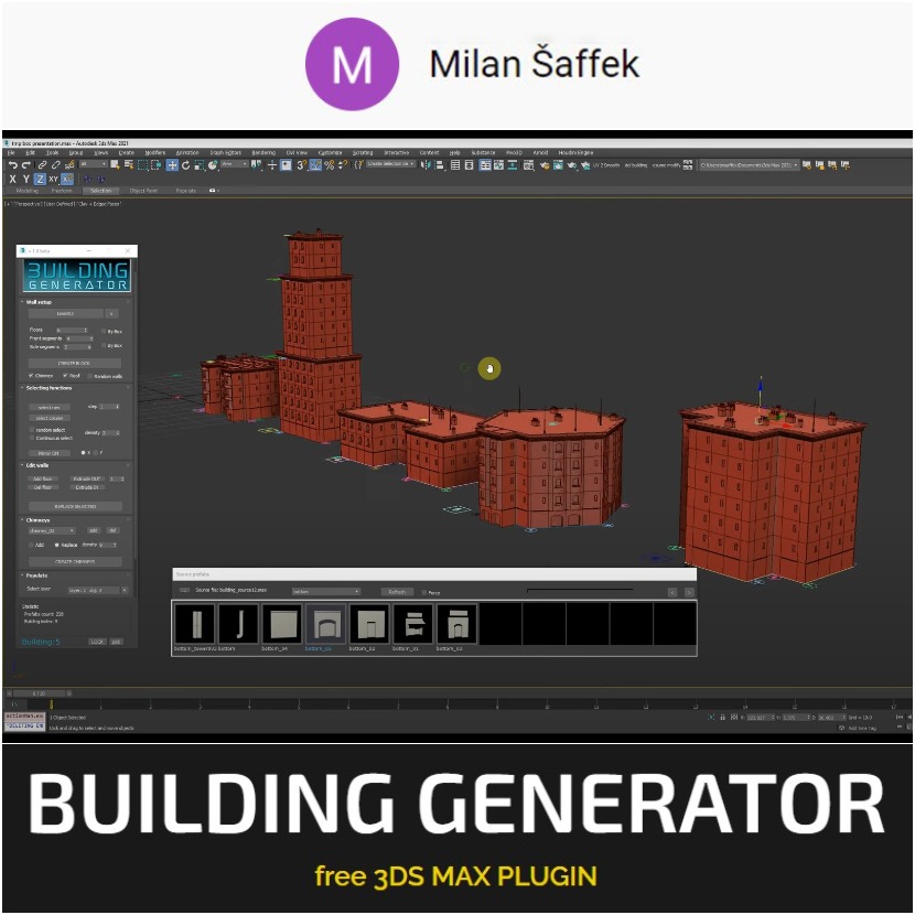 Milan Saffek - Free building generator script for 3DS Max Milan Saffek - Free building generator script for 3DS Max