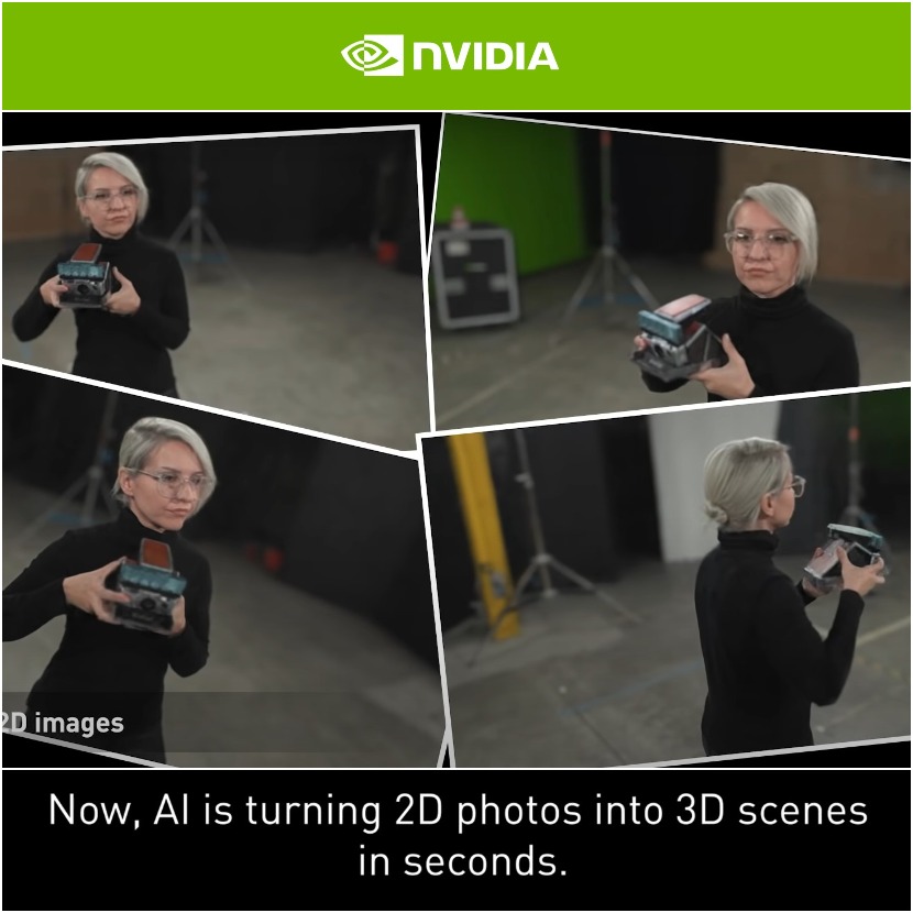 NVIDIA AI - Turning 2D photos into 3D scenes in seconds NVIDIA AI - Turning 2D photos into 3D scenes in seconds
