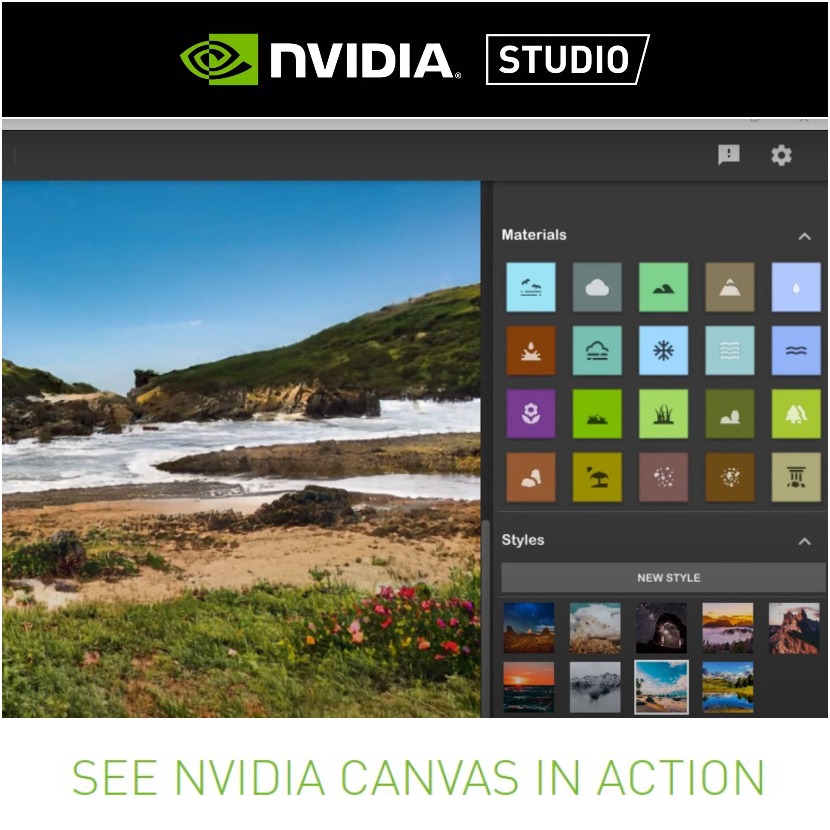 Nvidia Canvas - Version 1.1 4x Higher resolution with 5 new materials Nvidia Canvas - Version 1.1 4x Higher resolution with 5 new materials