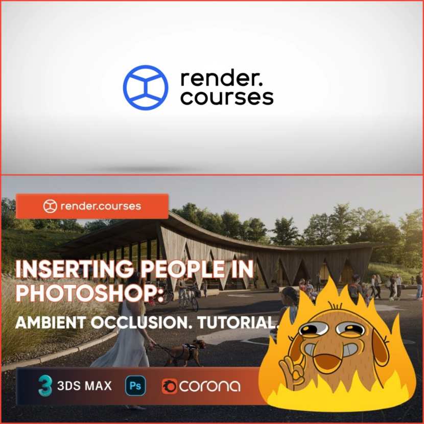 Render Courses - Inserting people in Photoshop Ambient occlusion tutorial Render Courses - Inserting people in Photoshop Ambient occlusion tutorial