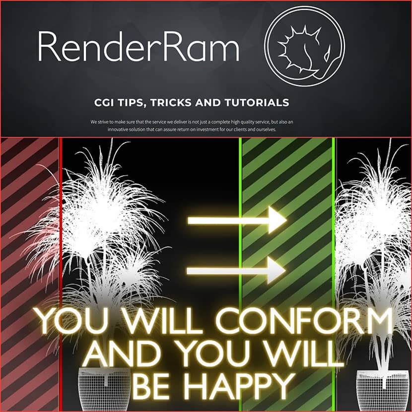 RenderRam - How to Conform Bending Plant Leaves in 3ds Max 2024.2 RenderRam - How to Conform Bending Plant Leaves in 3ds Max 2024.2