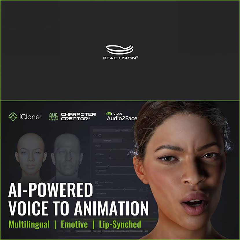 Reallusion - Audio2Face - AI-Powered Facial & Lip Sync Animation for iClone Reallusion - Audio2Face - AI-Powered Facial & Lip Sync Animation for iClone