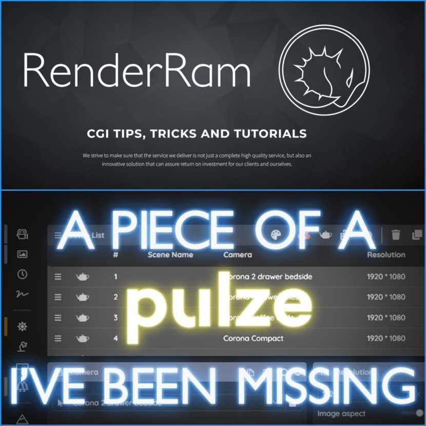 RenderRam - My Absolute No 1 Plugin For Scene Management AND THE GIVEAWAY RenderRam - My Absolute No 1 Plugin For Scene Management AND THE GIVEAWAY